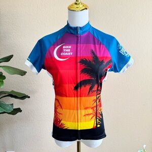 NWOT Primal Women's Bike the Coast Cycling Jersey Sz Small Short Sleeve Full Zip